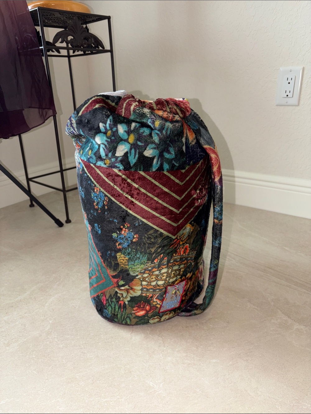 Johnny Was Blanket w/ Boho Drawstring Bag
